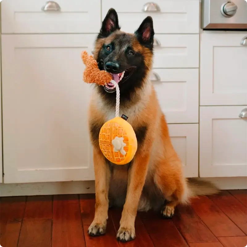 Peluche Gaufre au poulet P.L.A.Y. - Barking Brunch Collection - CHOUKETT Paris (8)