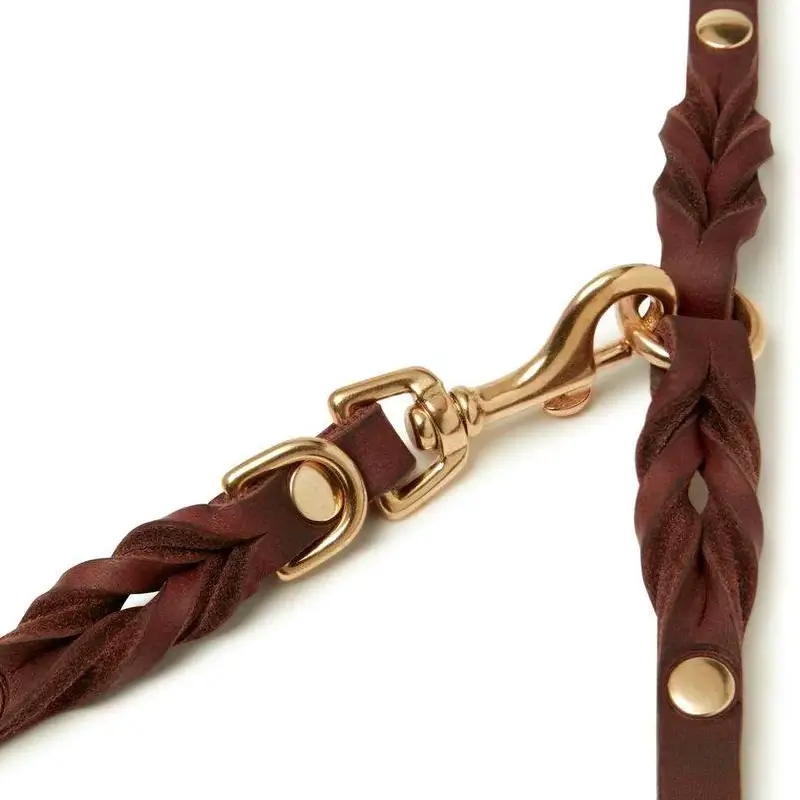 Laisse ajustable 3x chien Classic Brown Molly & Stitch - Butter Leather - CHOUKETT Paris (3)