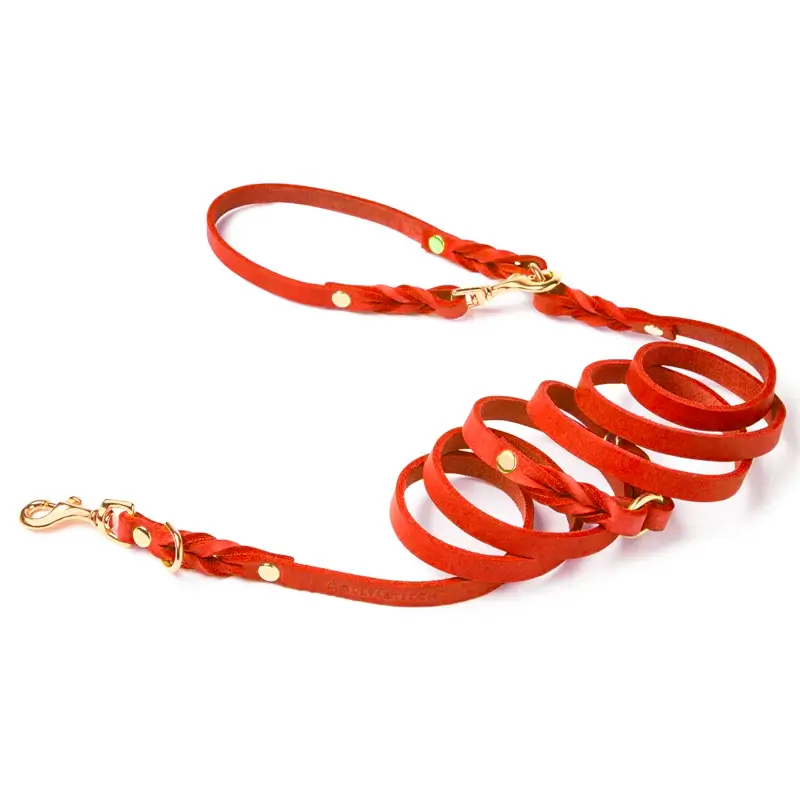 Laisse ajustable 3x chien Mango Molly & Stitch - Butter Leather - CHOUKETT Paris (1)