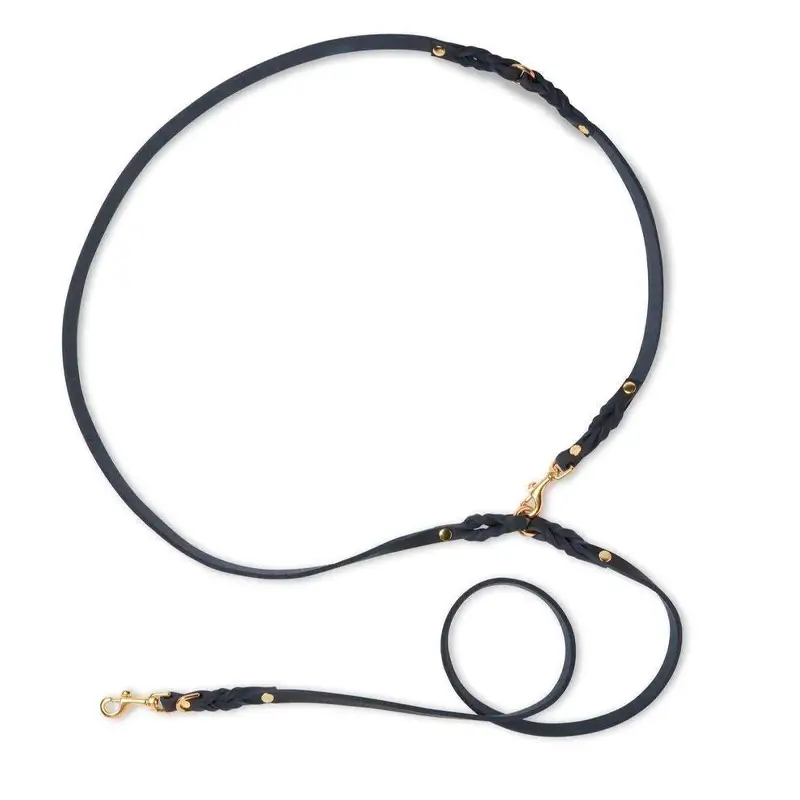 Laisse ajustable 3x chien Navy Blue Molly & Stitch - Butter Leather - CHOUKETT Paris (4)