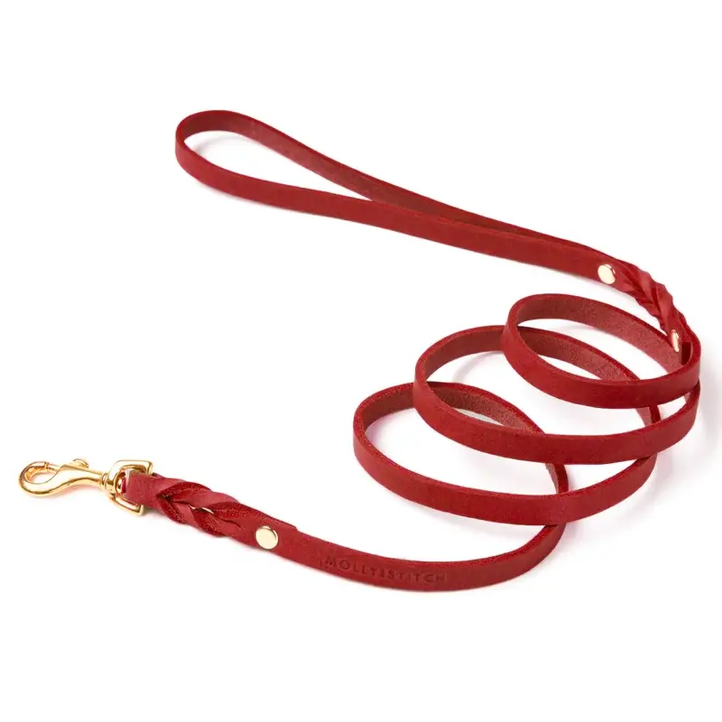 Laisse chien Chili Red Molly & Stitch - Butter Leather - CHOUKETT Paris (1)
