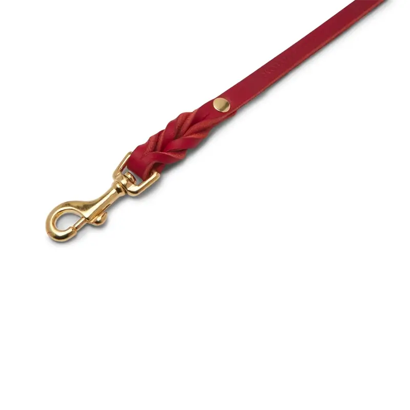 Laisse chien Chili Red Molly & Stitch - Butter Leather - CHOUKETT Paris (2)