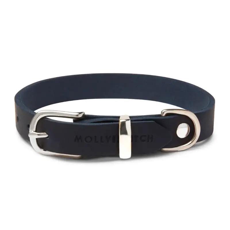 Collier chien Navy Blue Molly & Stitch - Butter Leather - CHOUKETT Paris (2)