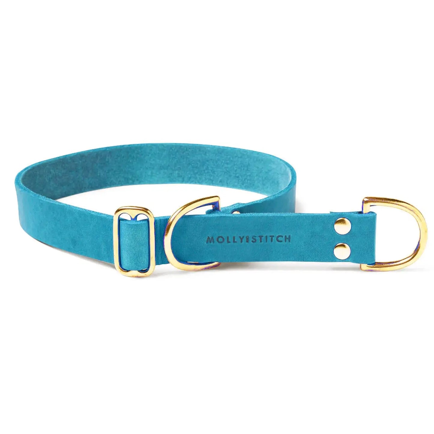 Collier de Retriever chien Fiji Blue Molly & Stitch - Butter Leather - CHOUKETT Paris (1)