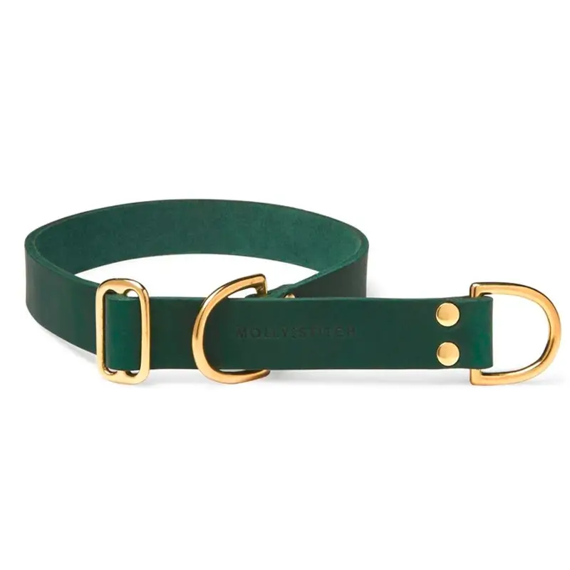 Collier de Retriever chien Forest Green Molly & Stitch - Butter Leather - CHOUKETT Paris (1)