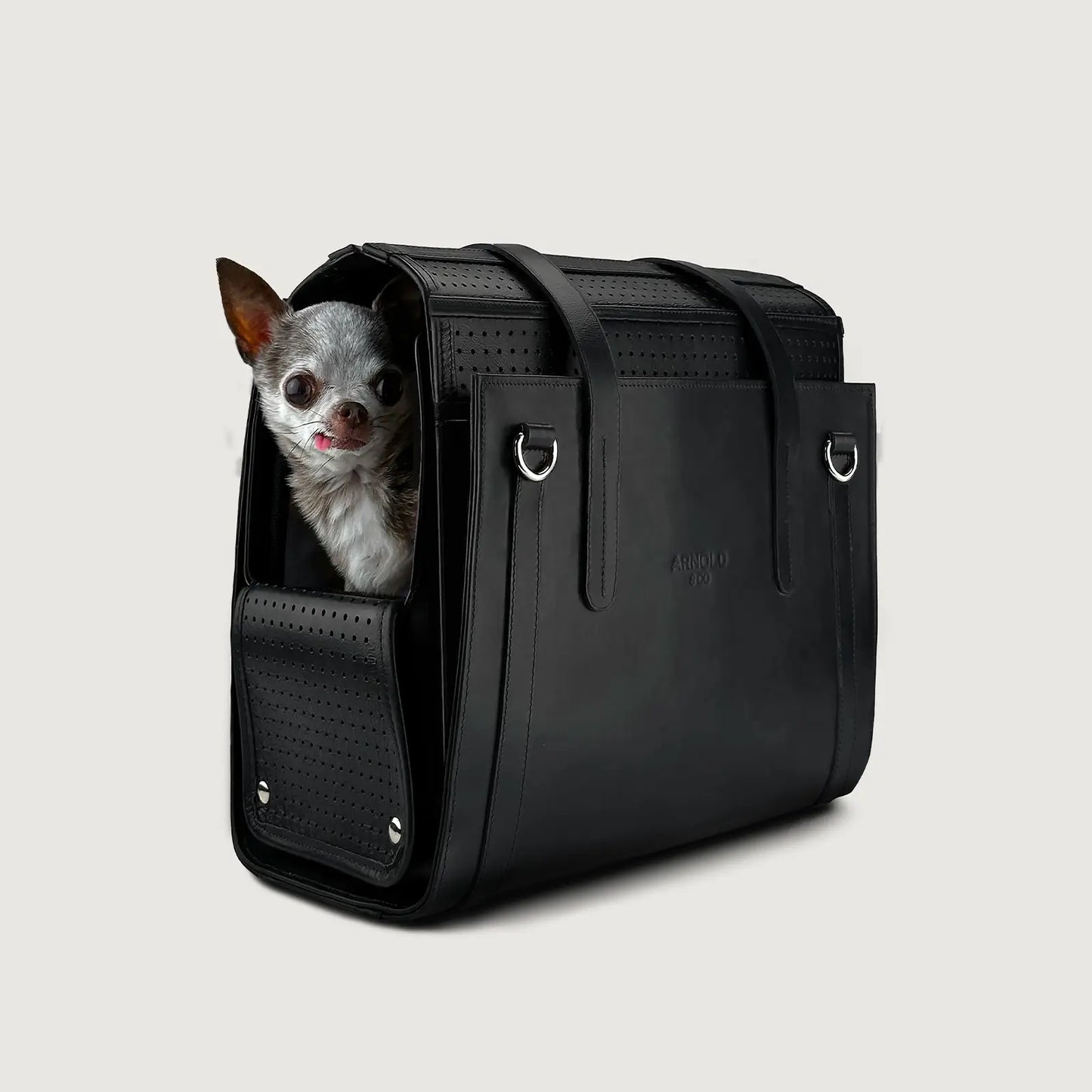 Sac Pour Chien Le Classique Noir Arnold&Co - CHOUKETT Paris (1)