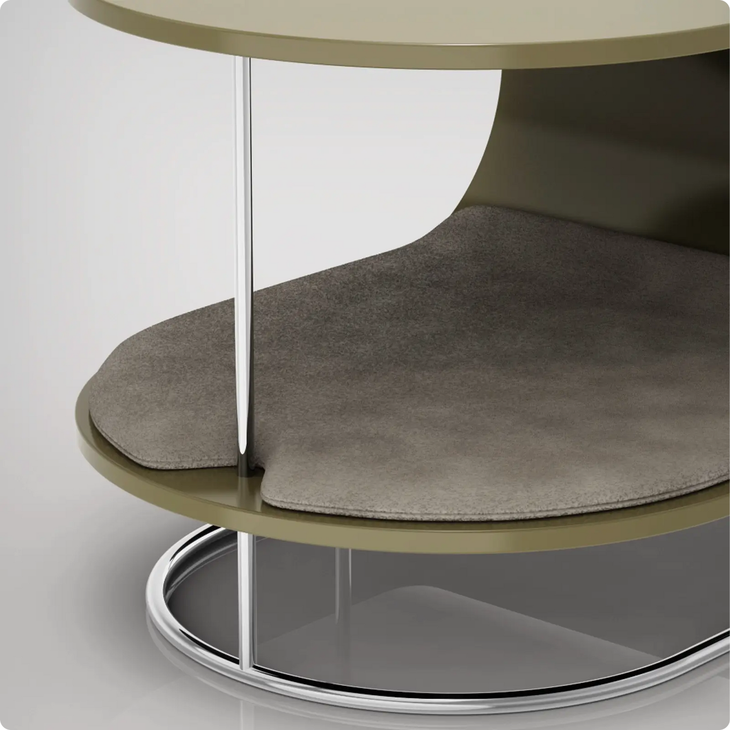 Table d'appoint et lit pour chien Lunar Latte / Taupe Bogarel - CHOUKETT Paris (6)