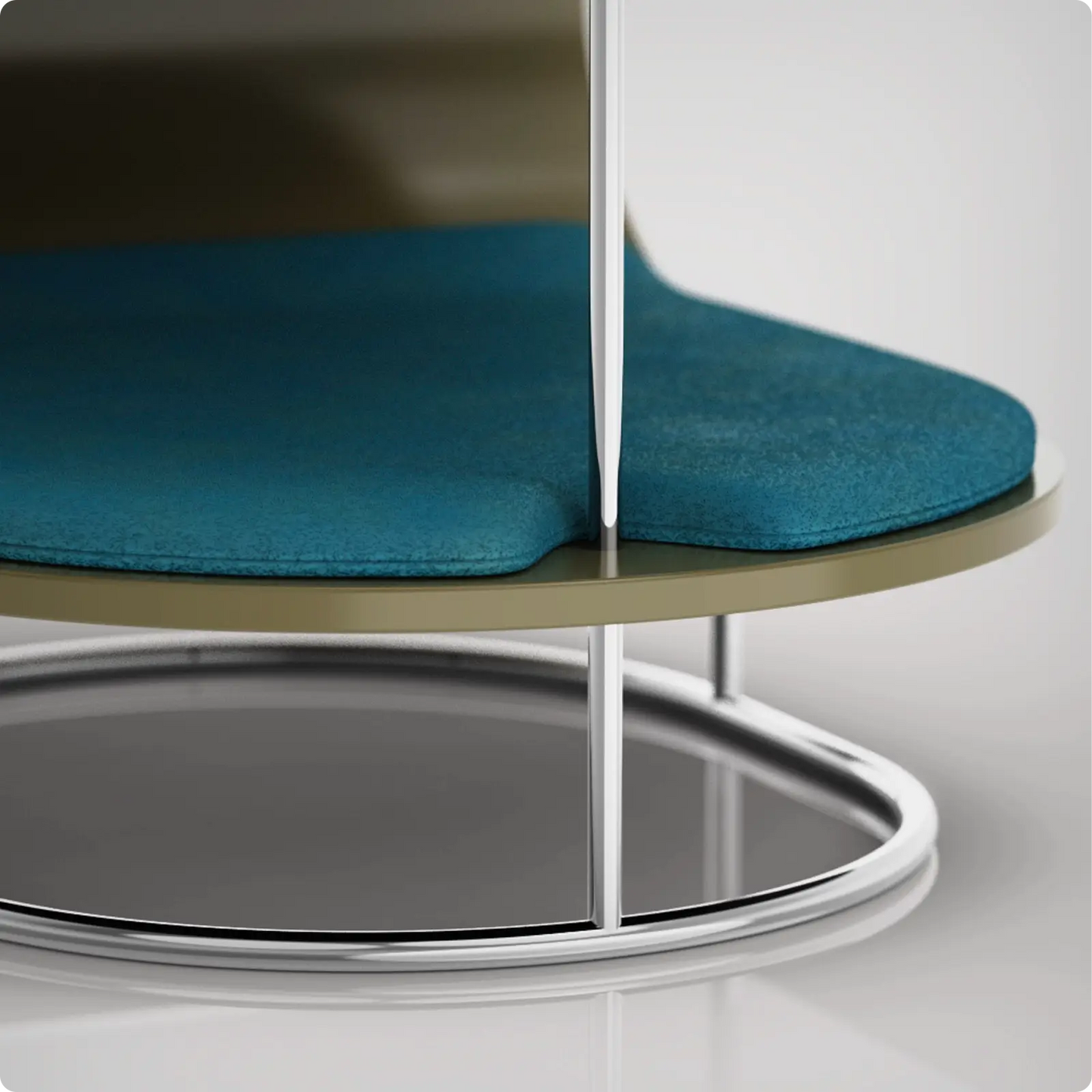 Table d'appoint et lit pour chien Lunar Latte / turquoise Bogarel - CHOUKETT Paris (7)