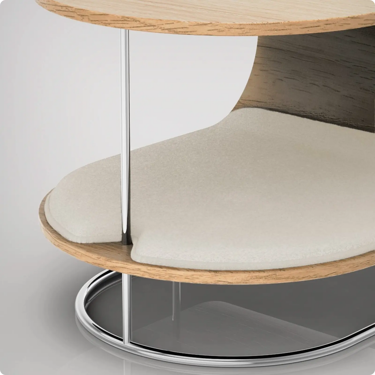 Table d'appoint et lit pour chien Lunar naturel / Gris Perle Bogarel - CHOUKETT Paris (6)