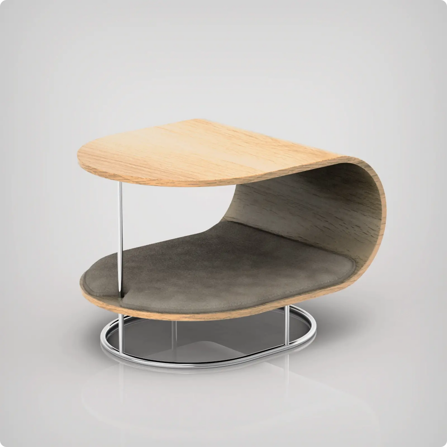 Table d'appoint et lit pour chien Lunar naturel / Taupe Bogarel - CHOUKETT Paris (1)