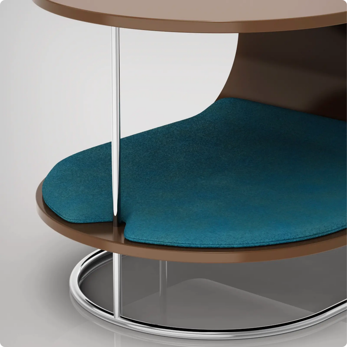 Table d'appoint et lit pour chien Lunar Noisette / turquoise Bogarel - CHOUKETT Paris (6)