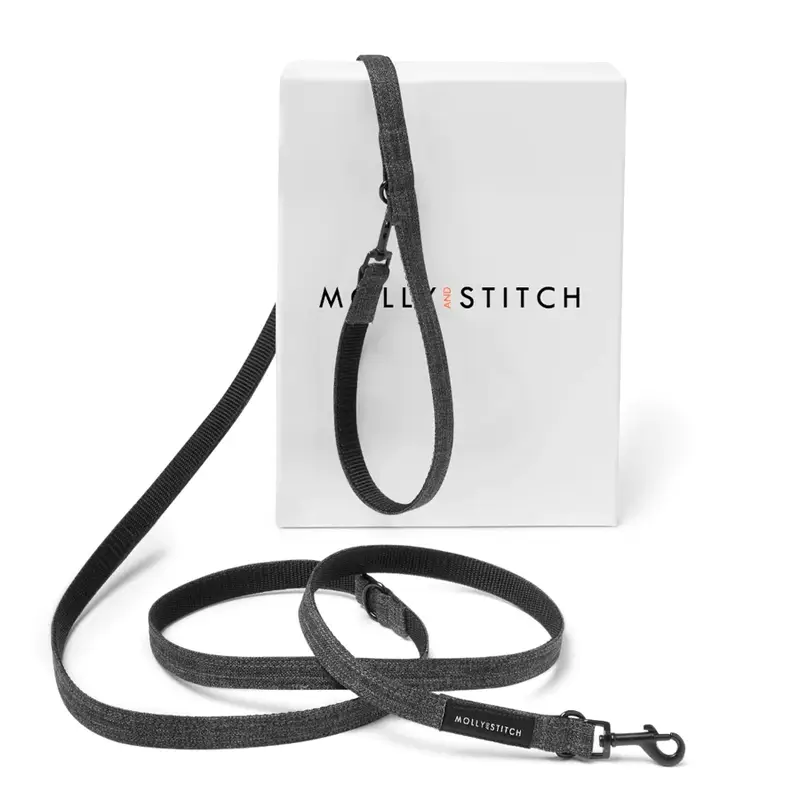 Laisse ajustable 3x chien Grey Molly & Stitch - Soft Rock - CHOUKETT Paris (1)