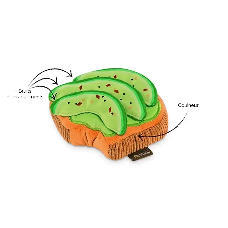 Peluche Toast à l'avocat P.L.A.Y. - Barking Brunch Collection - CHOUKETT Paris (3)