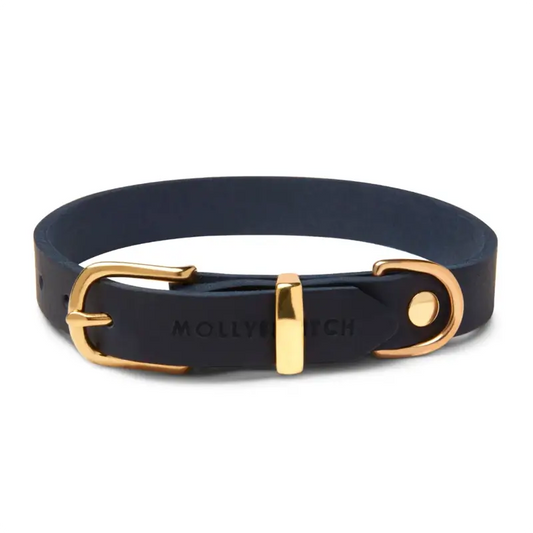 Collier chien Navy Blue Molly & Stitch - Butter Leather - CHOUKETT Paris (1)