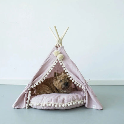 Tipi pour chien Lin Pink Minicamp - CHOUKETT Paris (2)