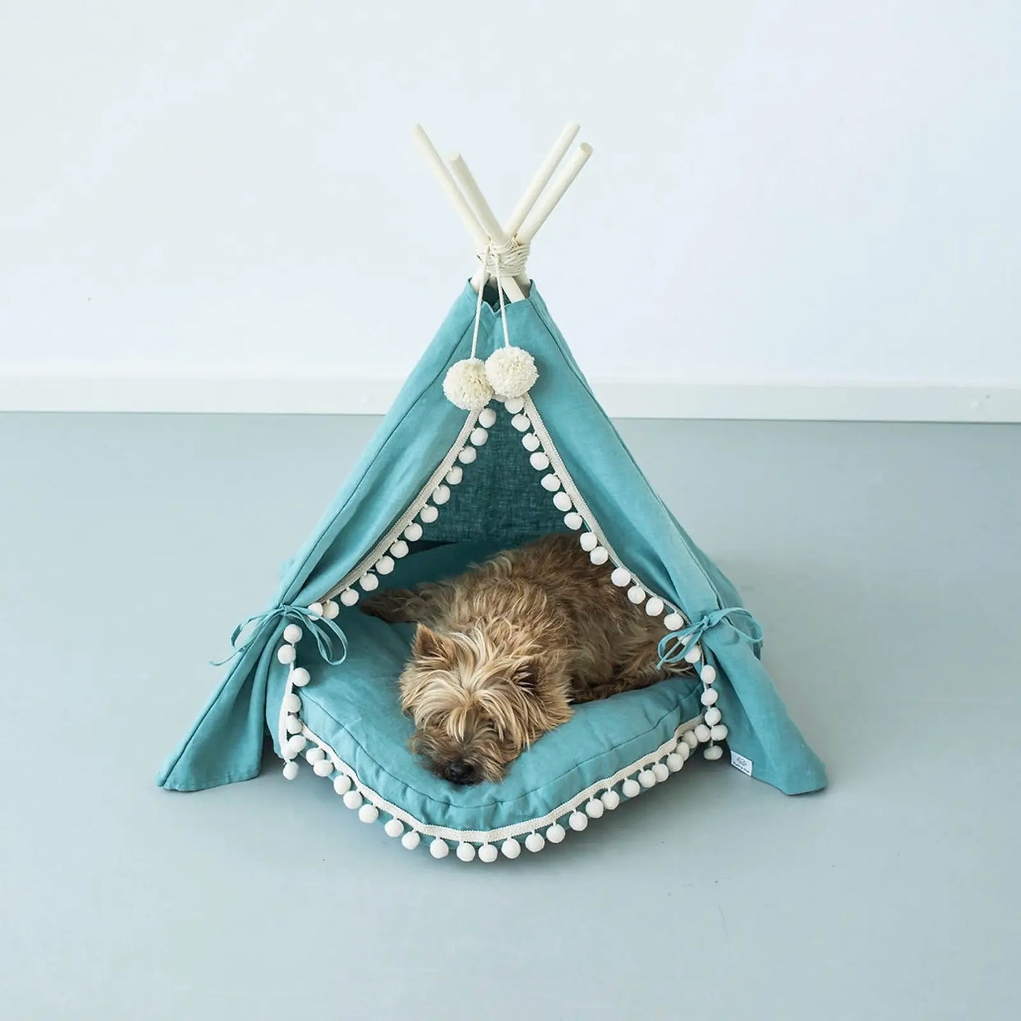 Tipi pour chien Lin Turquoise Minicamp - CHOUKETT Paris (2)